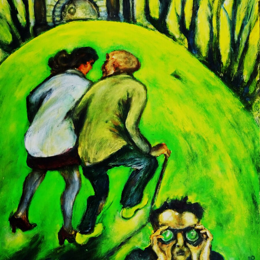 Aufstieg zum Belvedere (Königshain)